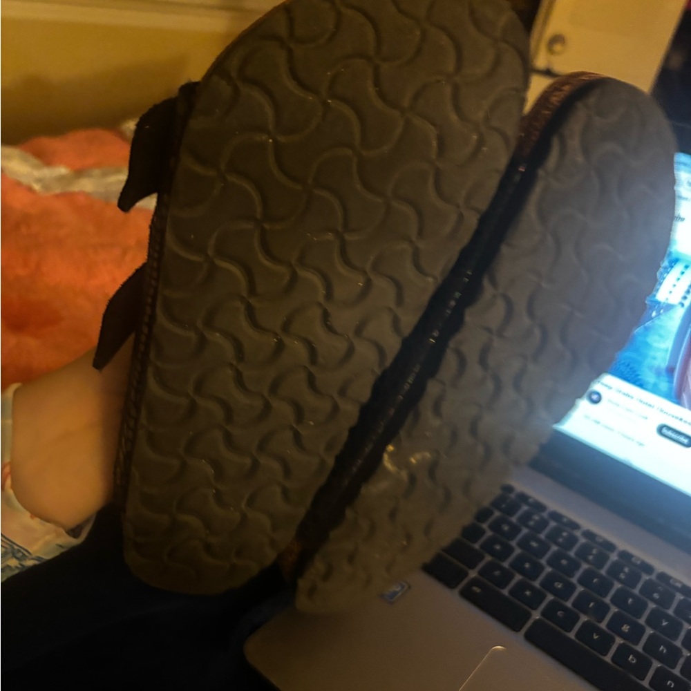 Birkenstock Arizona shiny snake black size 37 size 6 - Picture 4 of 6